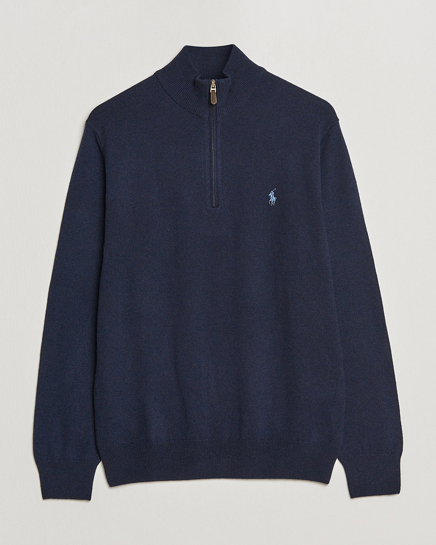 Herre | Gensere | Polo Ralph Lauren | Merino Half-Zip Sweater Hunter Navy