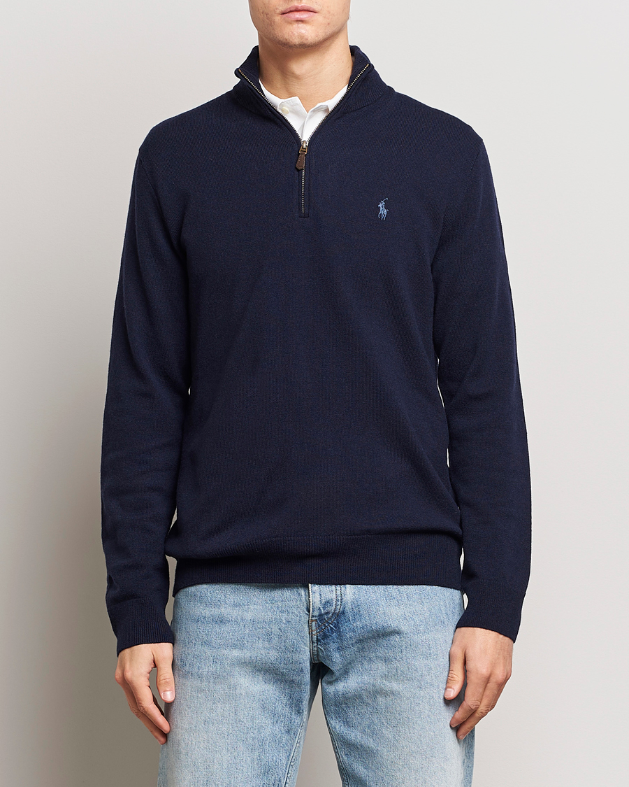 Herre | Gensere | Polo Ralph Lauren | Merino Half-Zip Sweater Hunter Navy