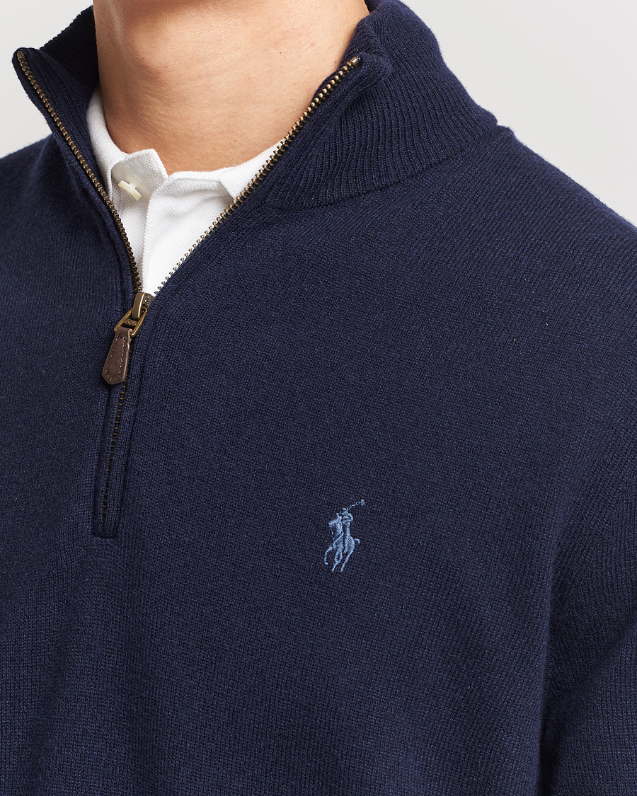 Herre | Gensere | Polo Ralph Lauren | Merino Half-Zip Sweater Hunter Navy