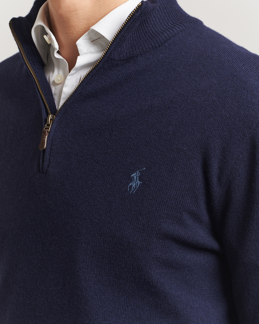 Herre | Gensere | Polo Ralph Lauren | Merino Half-Zip Sweater Hunter Navy
