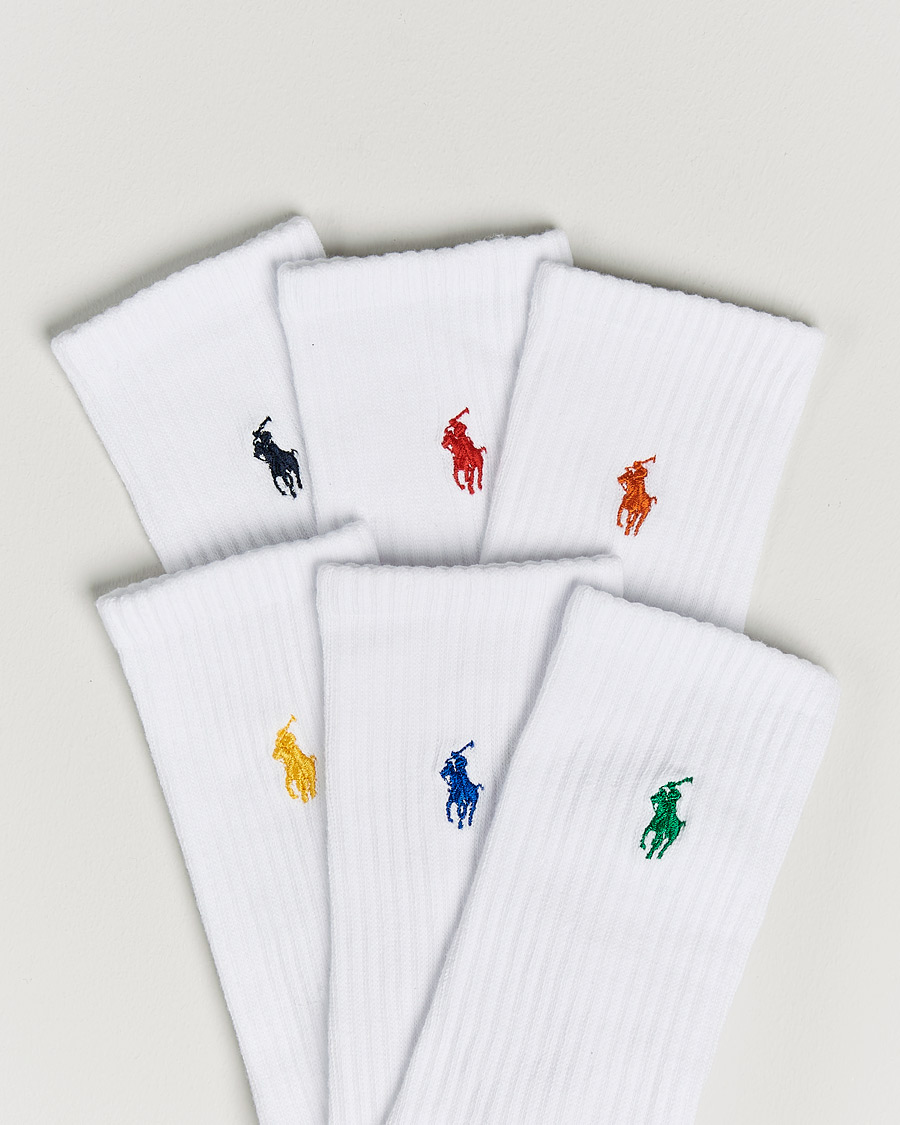 Herre | Undertøy | Polo Ralph Lauren | 6-Pack Cotton Crew Socks White
