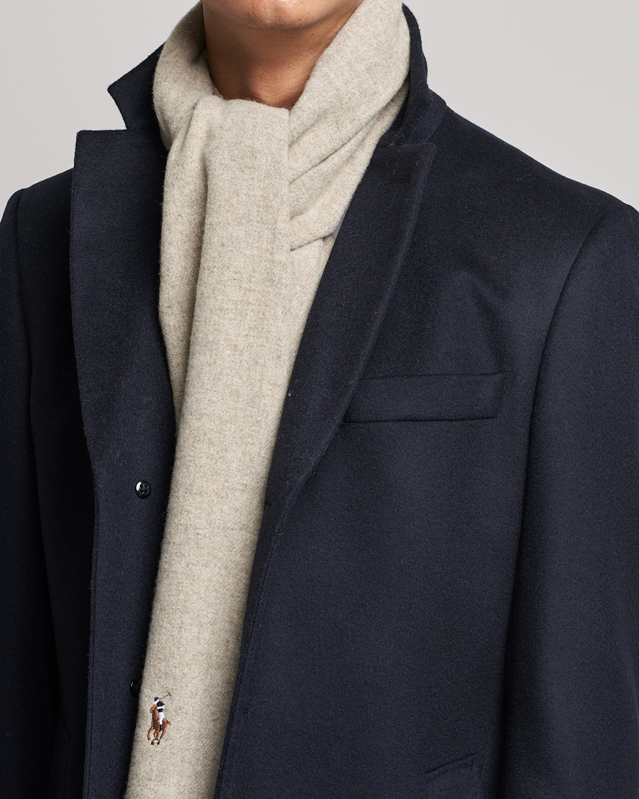 Herre | Polo Ralph Lauren Signature Wool Scarf Oatmeal Heather | Polo Ralph Lauren | Signature Wool Scarf Oatmeal Heather