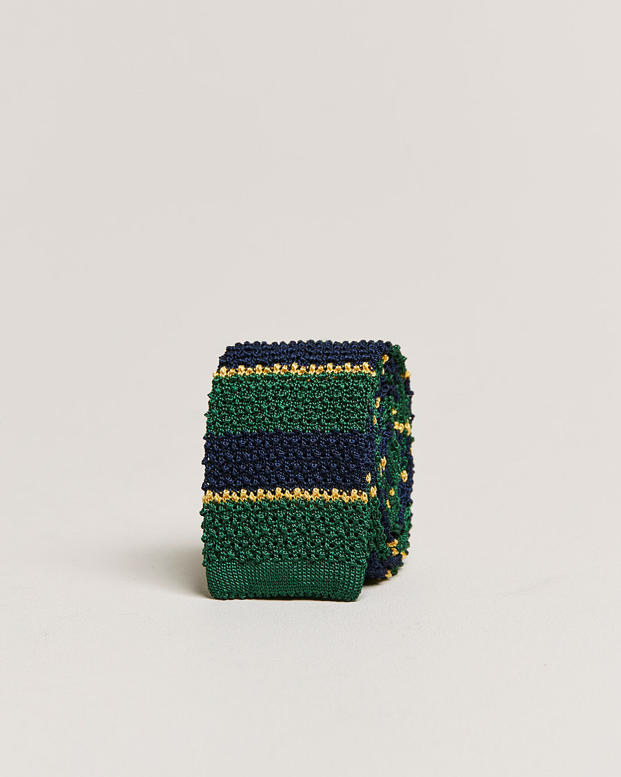 Herre | Slips | Polo Ralph Lauren | Polo Ralph LaurenRegim Knitted TieGreen/Navy/Gold
