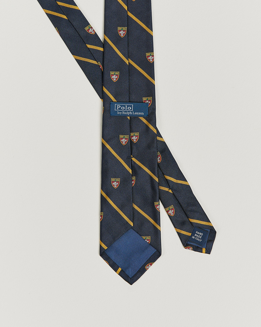 Herre | Slips | Polo Ralph Lauren | Crest Striped Tie Navy