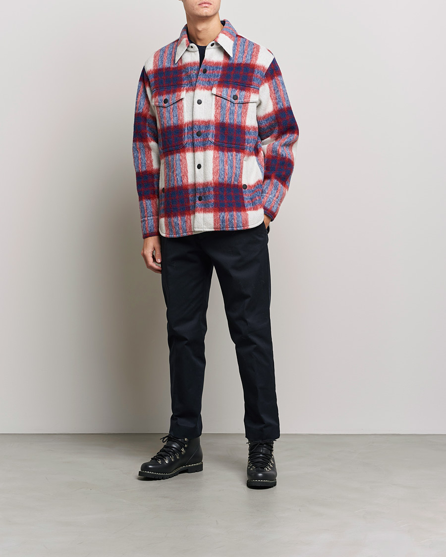 Herre | Jakker | Moncler Grenoble | Waier Padded Shirt Jacket White/Red