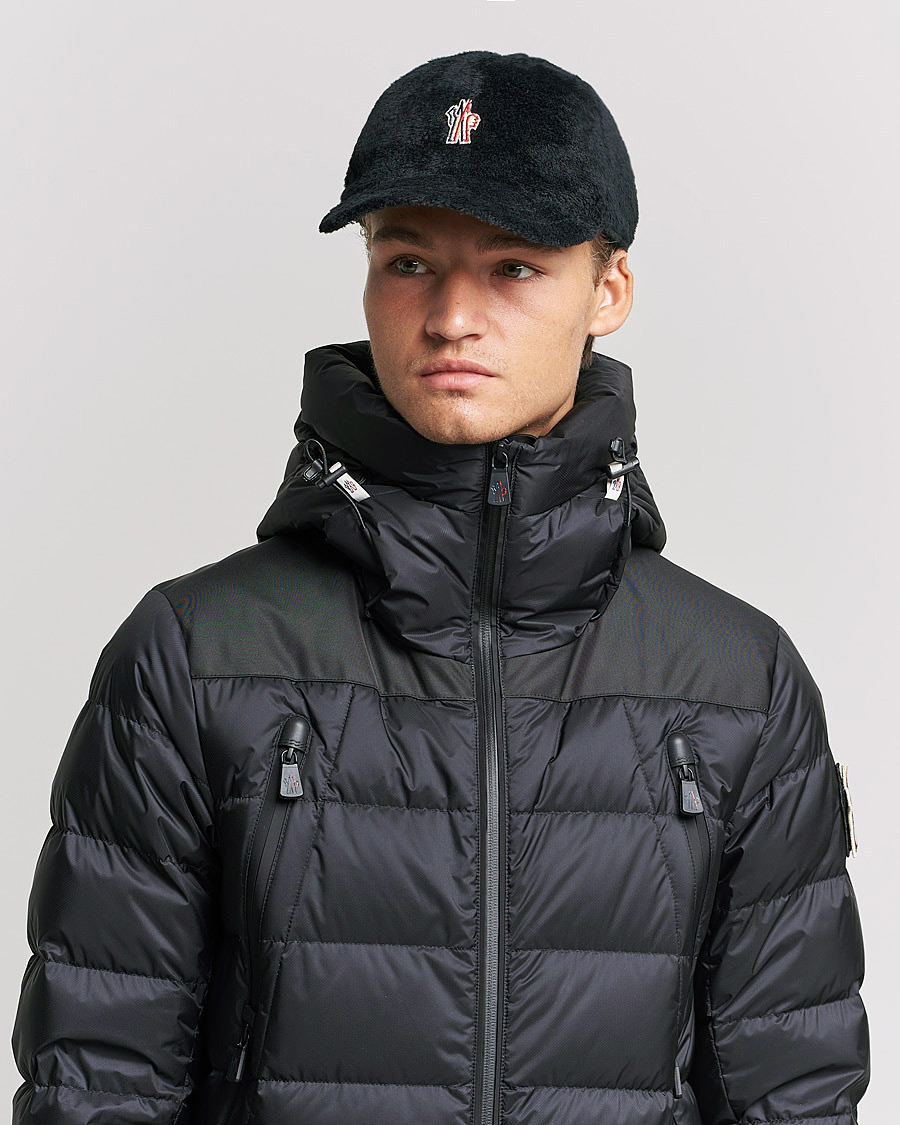 Herre | Moncler Grenoble Fleece Baseball Cap Black | Moncler Grenoble | Fleece Baseball Cap Black