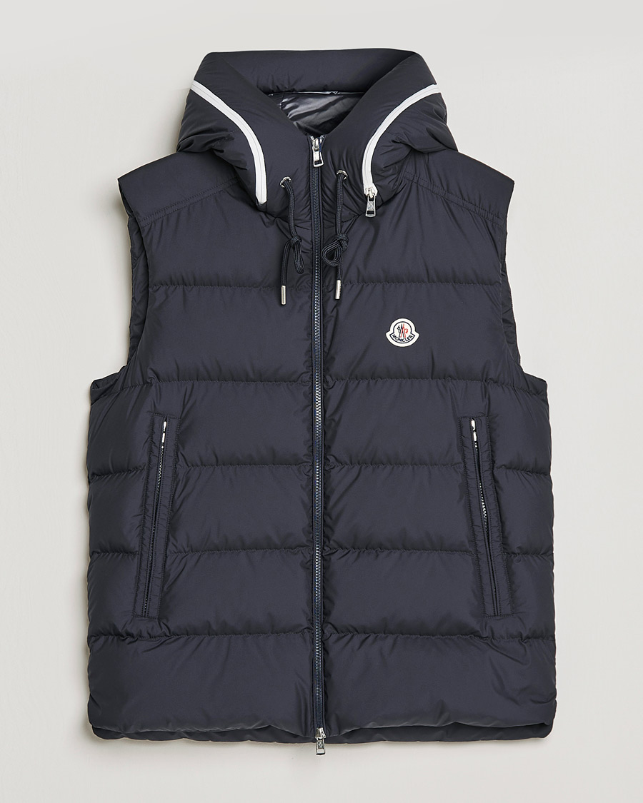 Herre | Jakker | Moncler | Cardamine Hooded Down Vest Navy