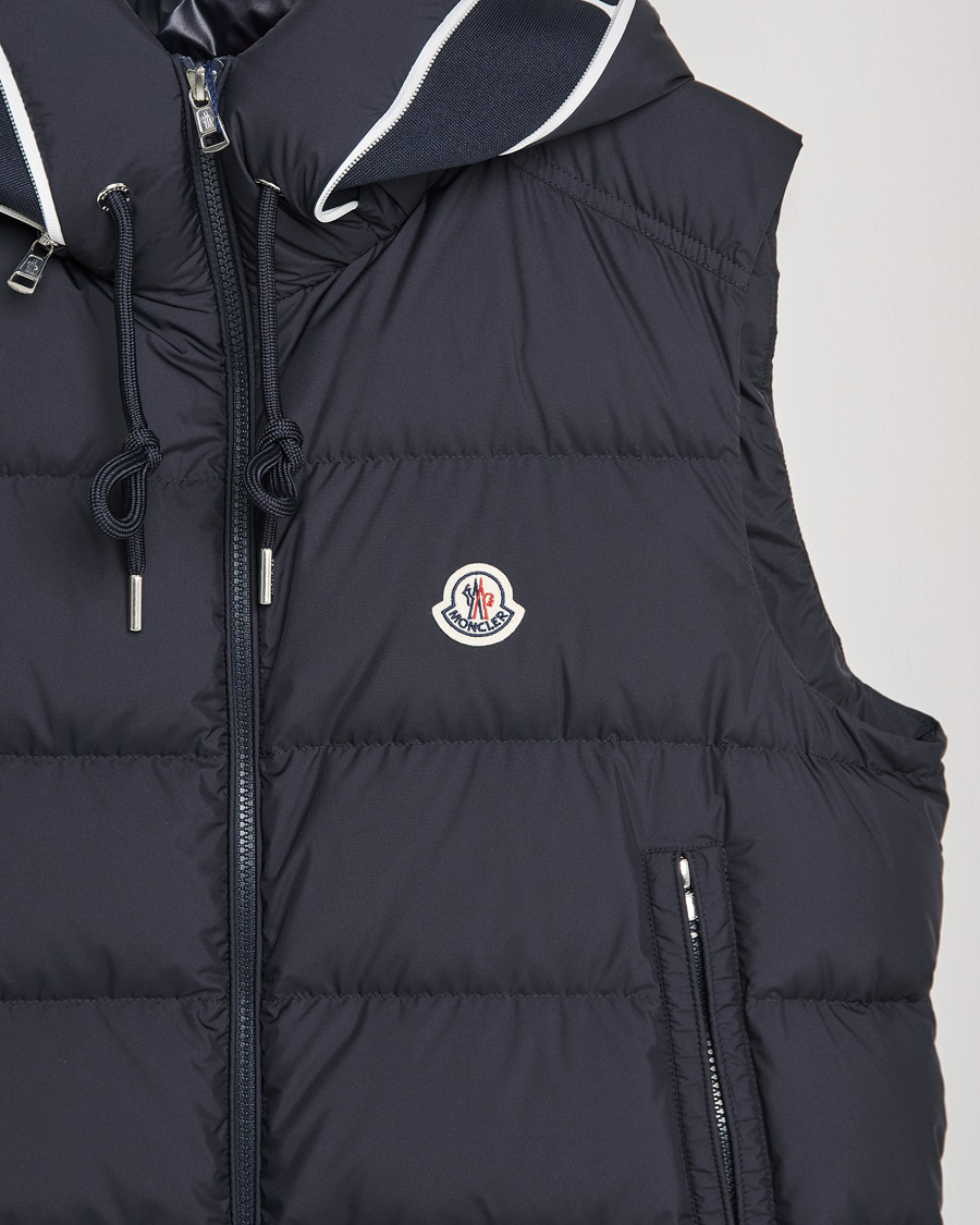 Herre | Jakker | Moncler | Cardamine Hooded Down Vest Navy