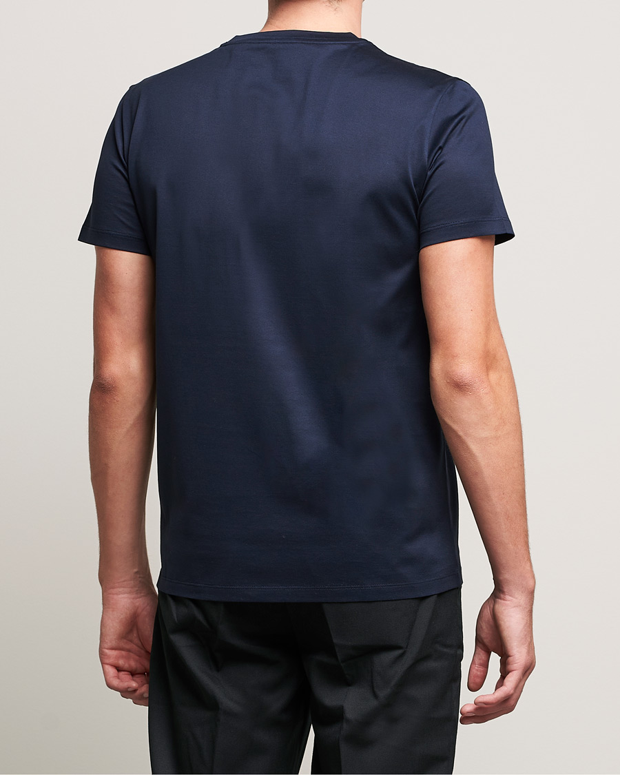 Herre | T-Shirts | Moncler | Double Logo T-Shirt Navy