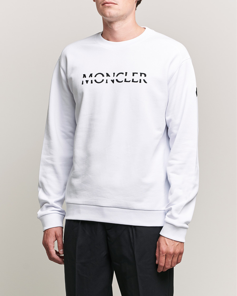 Herre | Gensere | Moncler | Lettering Sweatshirt White