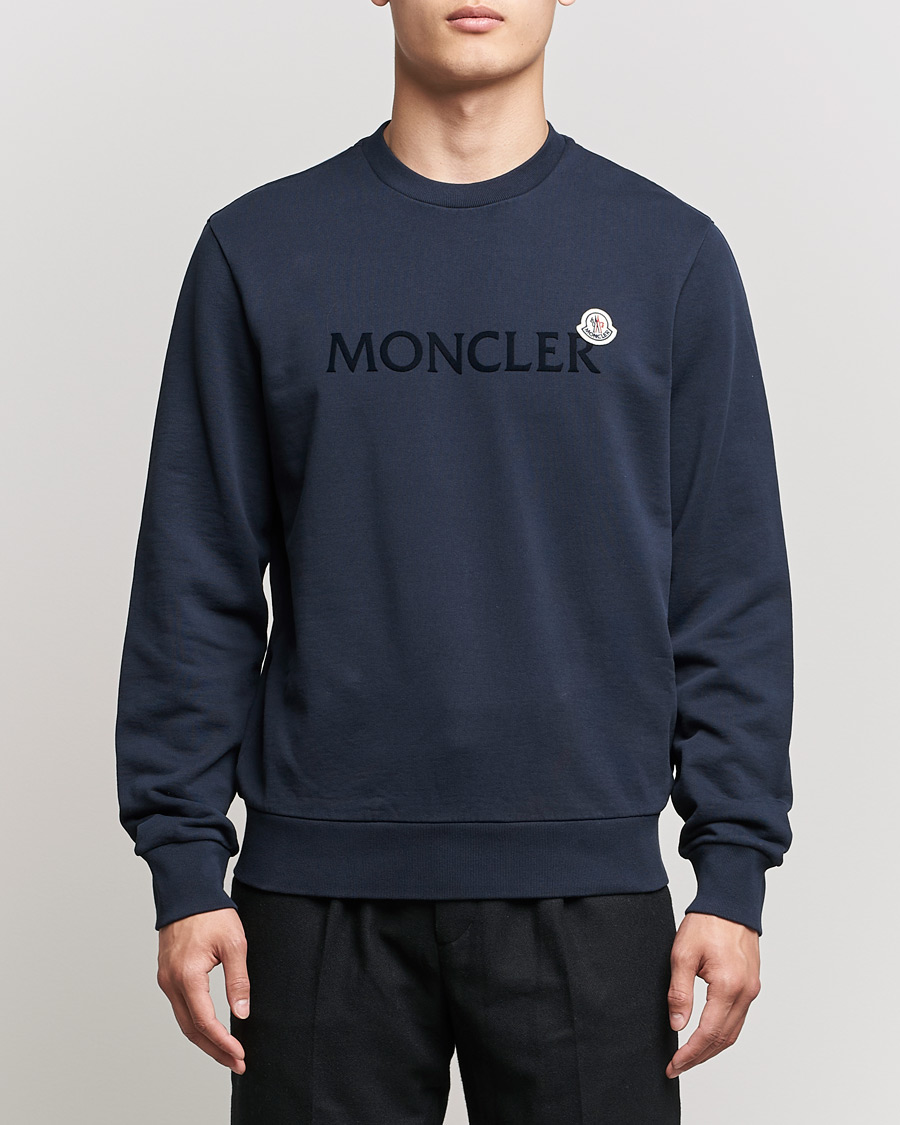 Herre | Gensere | Moncler | Logo Patch Sweatshirt Navy