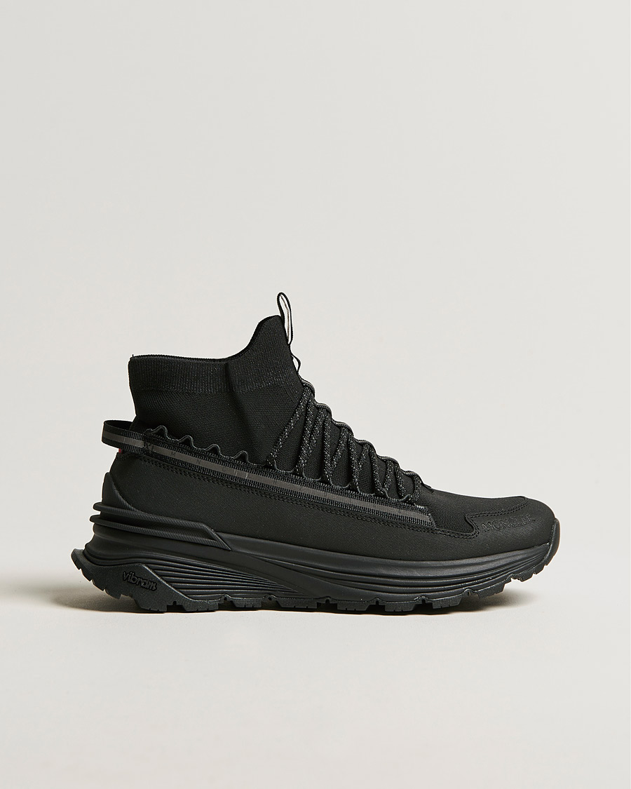 Herre | Moncler Knit High Running Sneakers Black | Moncler | Knit High Running Sneakers Black