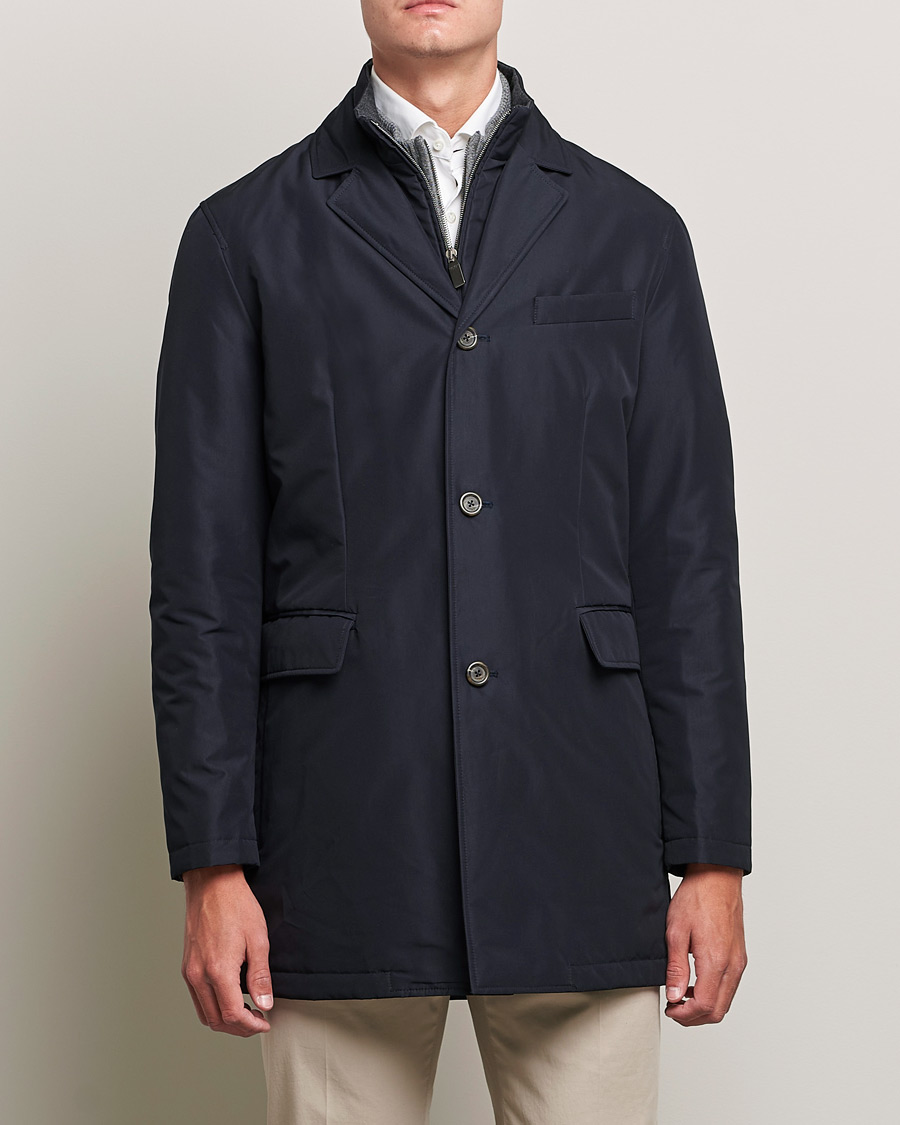 Herre | Jakker | Canali | Rain Protection Car Coat Navy