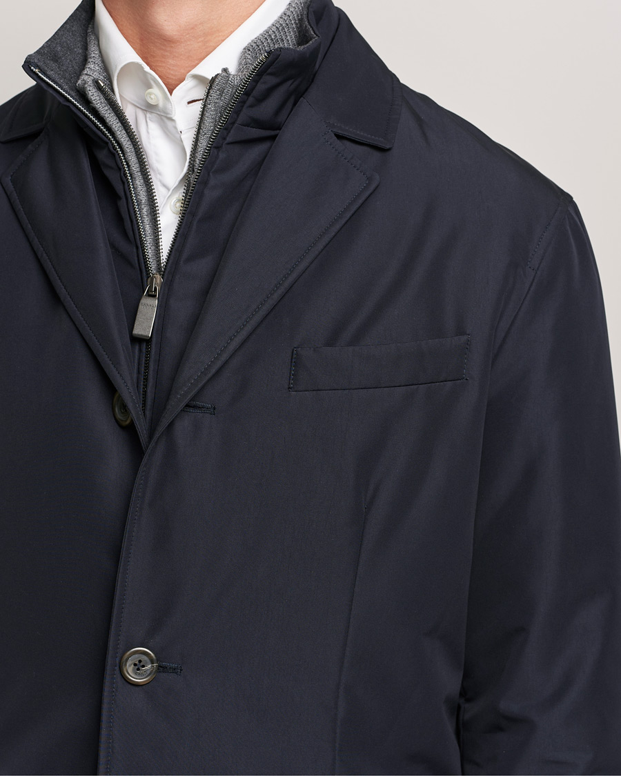 Herre | Jakker | Canali | Rain Protection Car Coat Navy