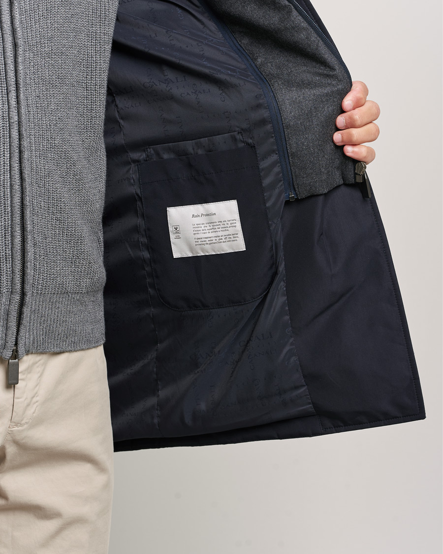 Herre | Jakker | Canali | Rain Protection Car Coat Navy
