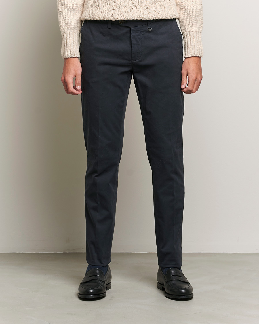 Herre | Bukser | Canali | Slim Fit Stretch Chinos Navy