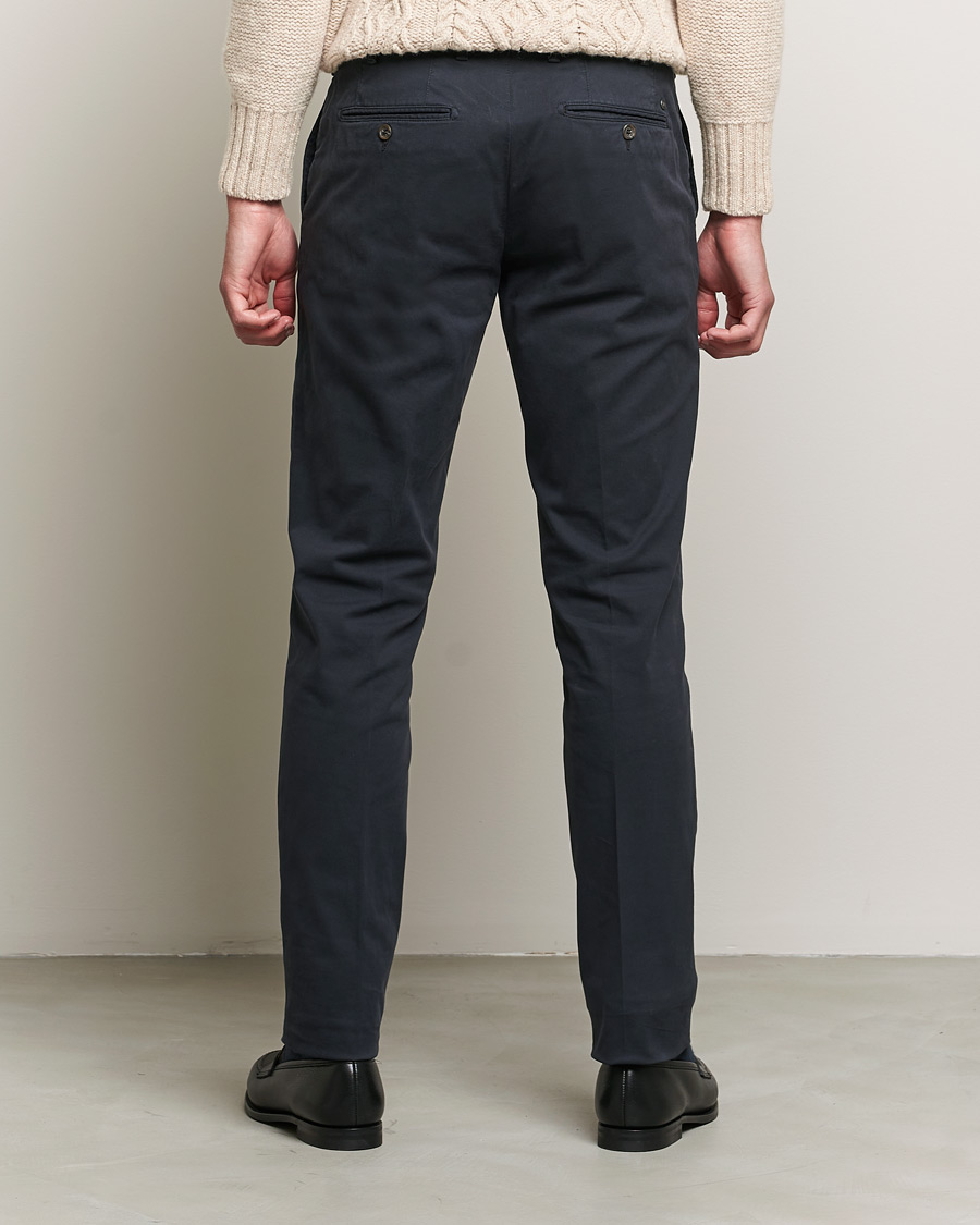 Herre | Bukser | Canali | Slim Fit Stretch Chinos Navy