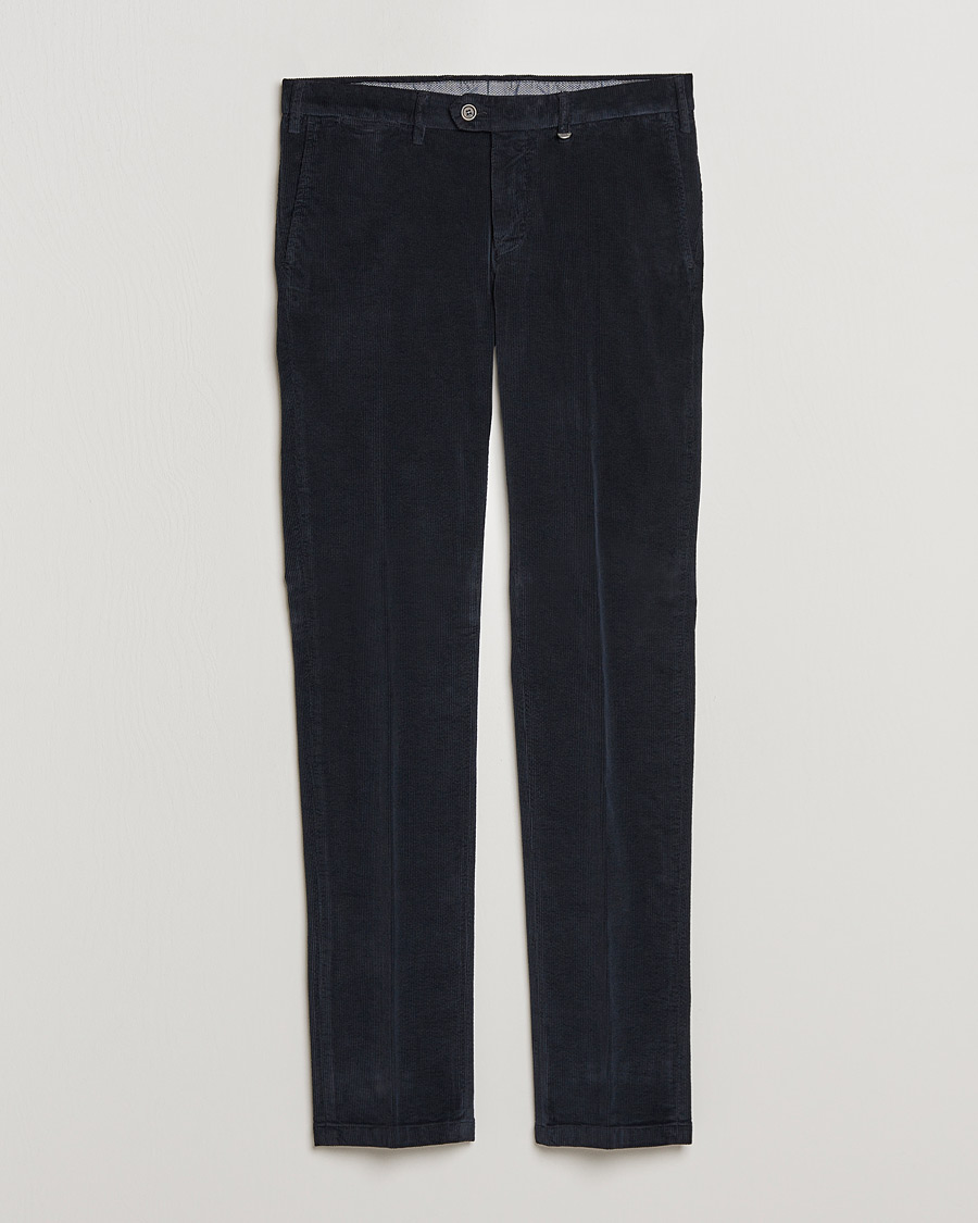 Herre | Canali | Canali | Slim Fit Corduroy Trousers Navy