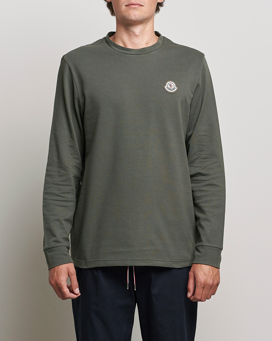 Herre | Langermede t-shirts | Moncler | Long Sleeve Logo Patch T-Shirt Grey
