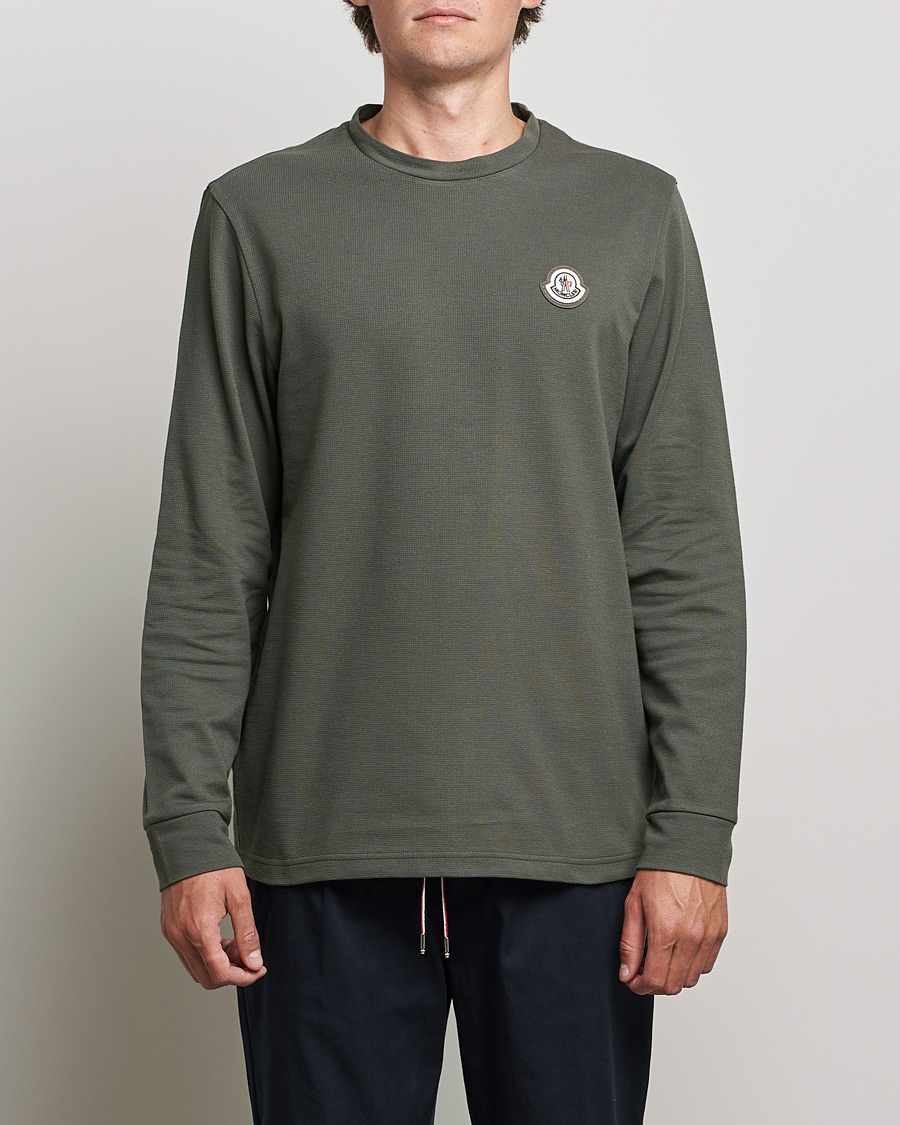 Herre | Langermede t-shirts | Moncler | Long Sleeve Logo Patch T-Shirt Grey