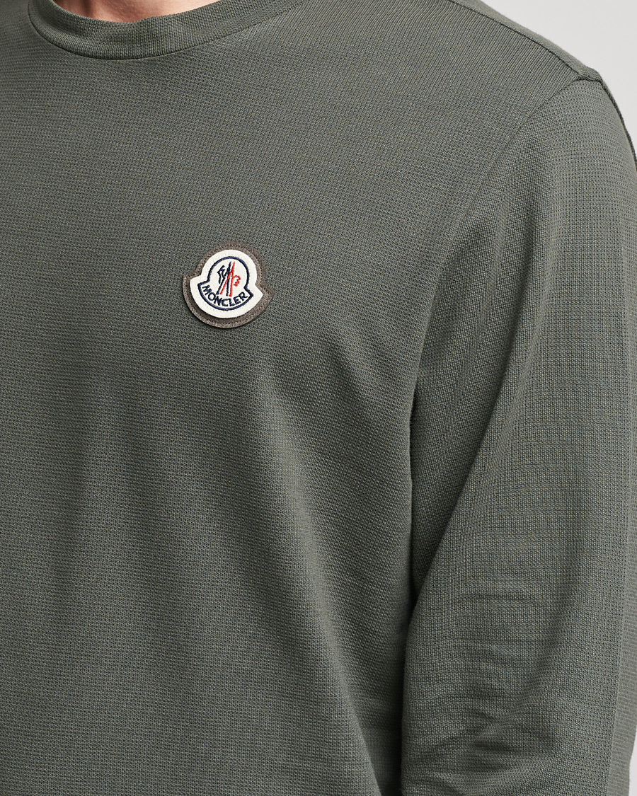 Herre | T-Shirts | Moncler | Long Sleeve Logo Patch T-Shirt Grey