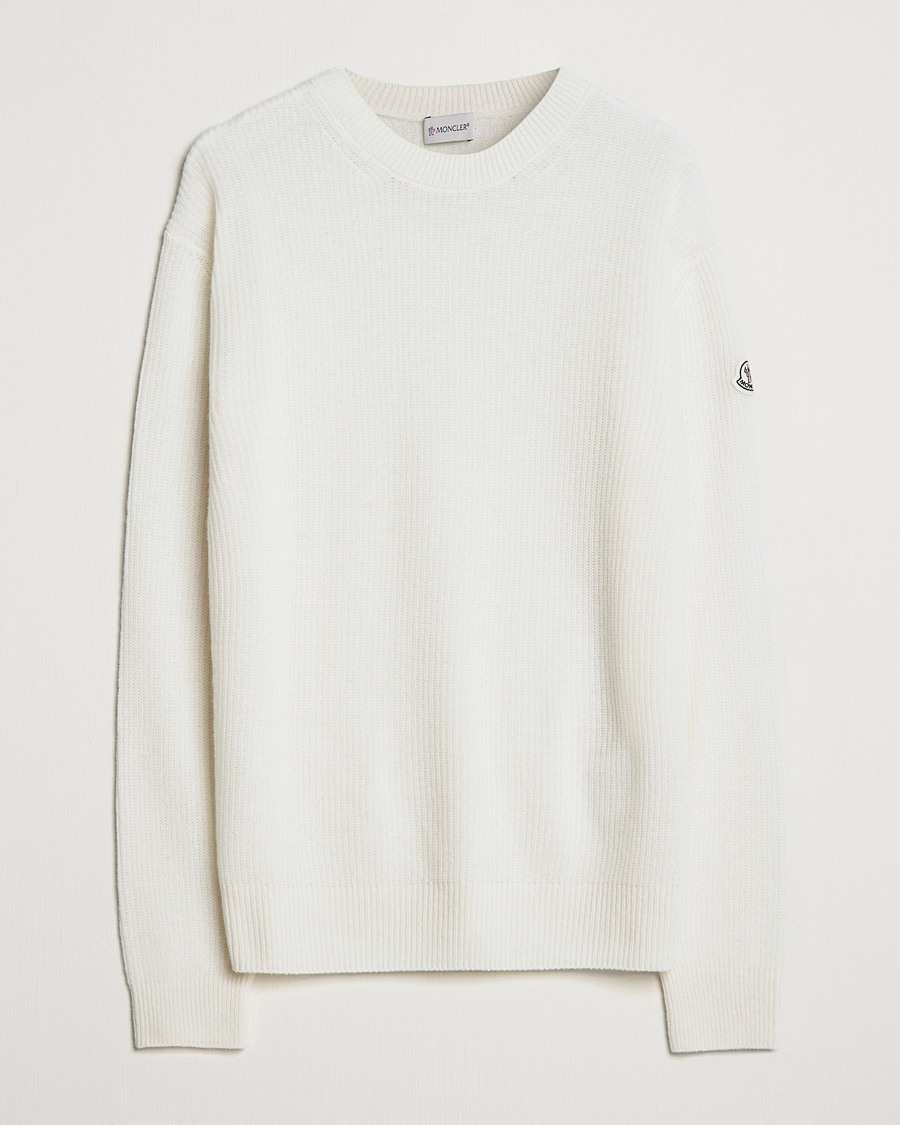 Herre | Gensere | Moncler | Cashmere Crew Neck Sweater White