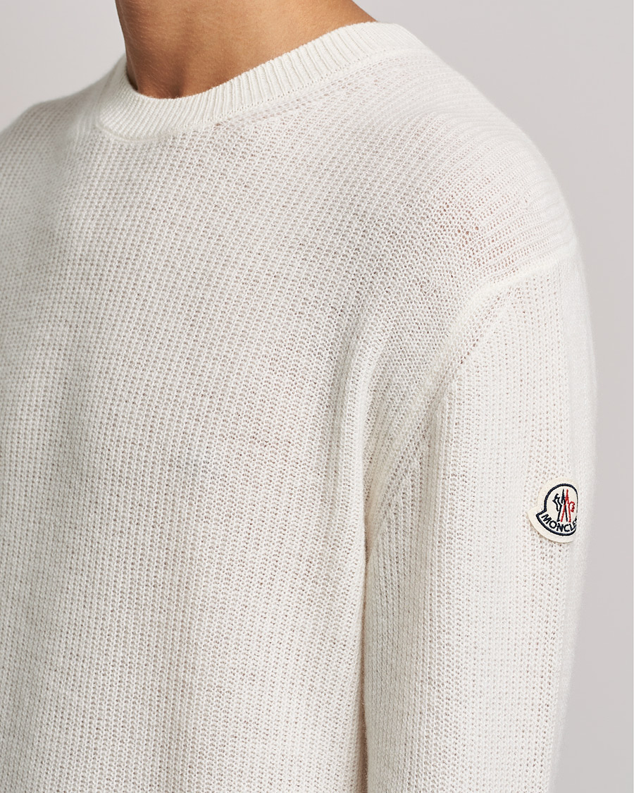 Herre | Gensere | Moncler | Cashmere Crew Neck Sweater White
