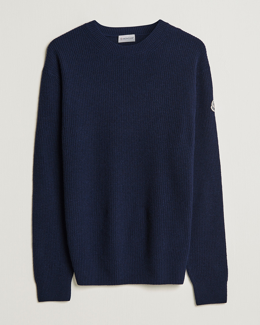 Herre | Gensere | Moncler | Cashmere Crew Neck Sweater Navy