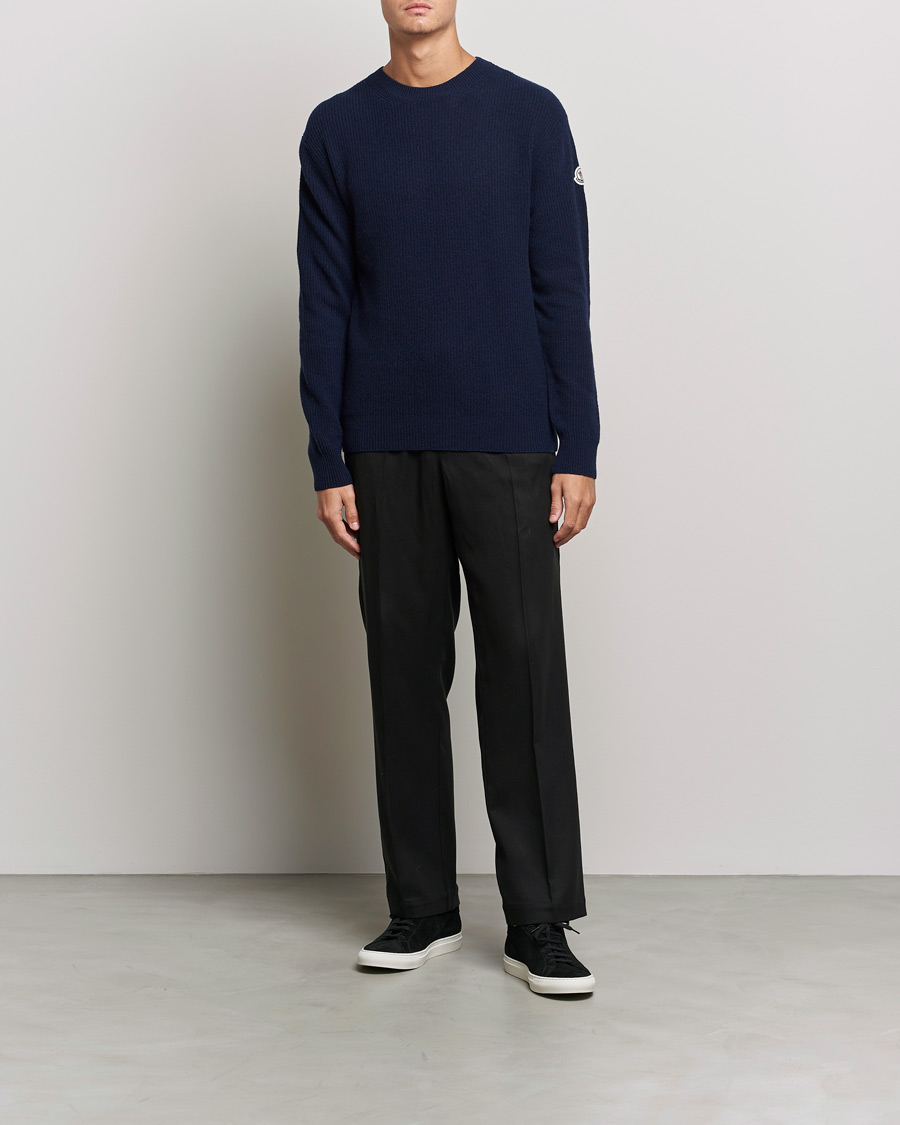 Herre | Gensere | Moncler | Cashmere Crew Neck Sweater Navy