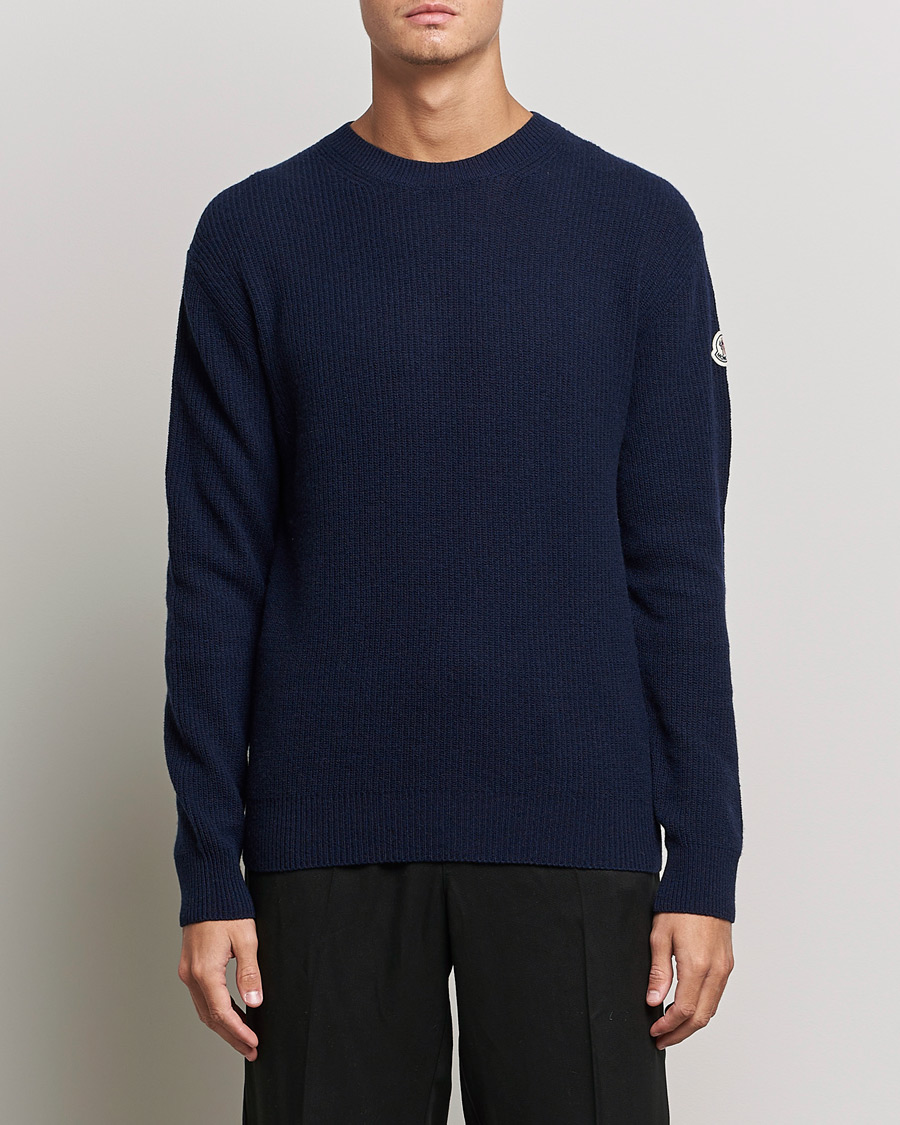 Herre | Gensere | Moncler | Cashmere Crew Neck Sweater Navy