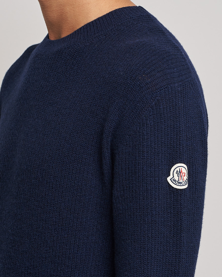 Herre | Gensere | Moncler | Cashmere Crew Neck Sweater Navy