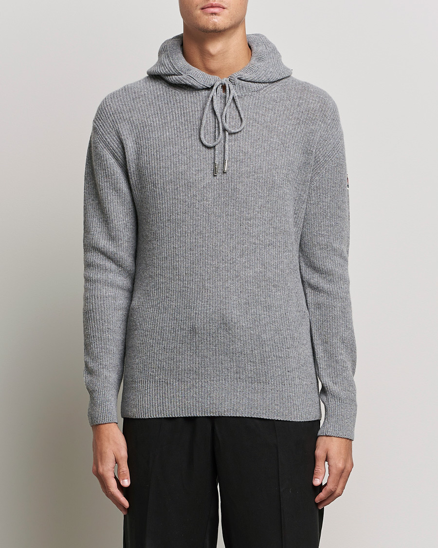 Herre | Gensere | Moncler | Cashmere Hoodie Grey Melange