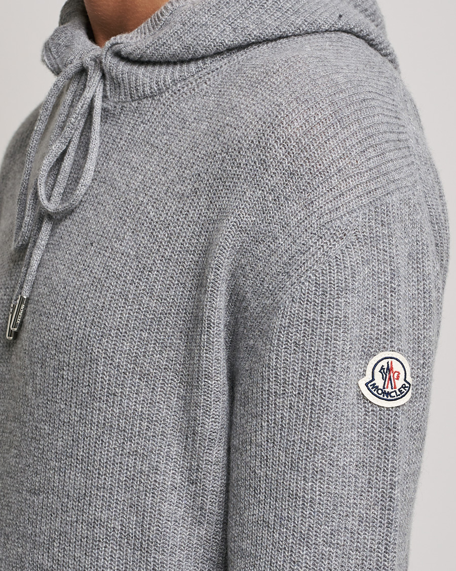 Herre | Gensere | Moncler | Cashmere Hoodie Grey Melange