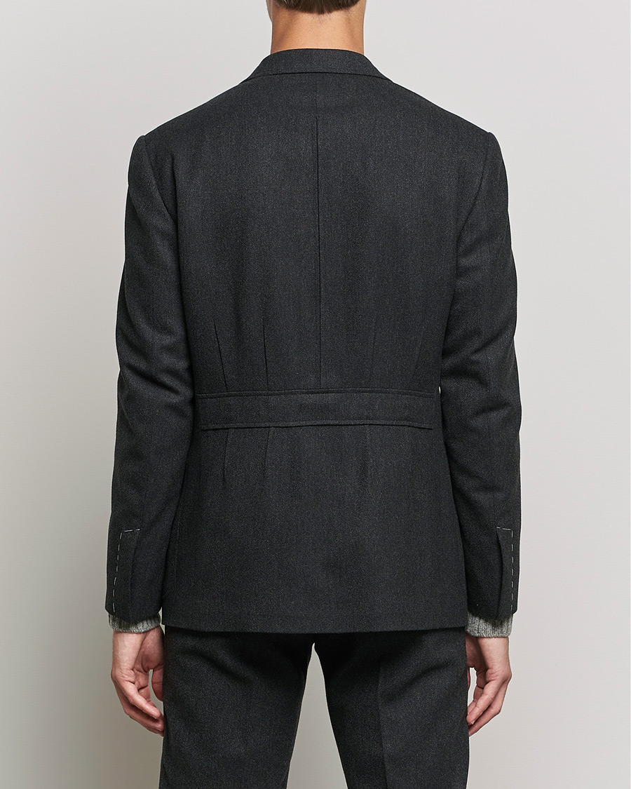 Herre | Dressjakker | Ralph Lauren Purple Label | Double Breasted Flannel Sportcoat Dark Grey