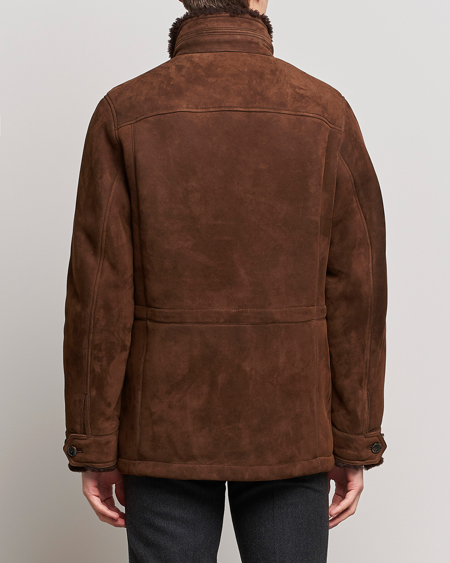 Herre | Jakker | Ralph Lauren Purple Label | Shearling Field Jacket Chestnut