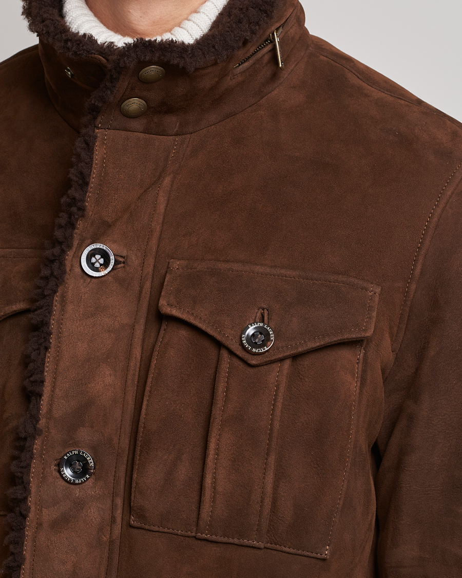 Herre | Jakker | Ralph Lauren Purple Label | Shearling Field Jacket Chestnut