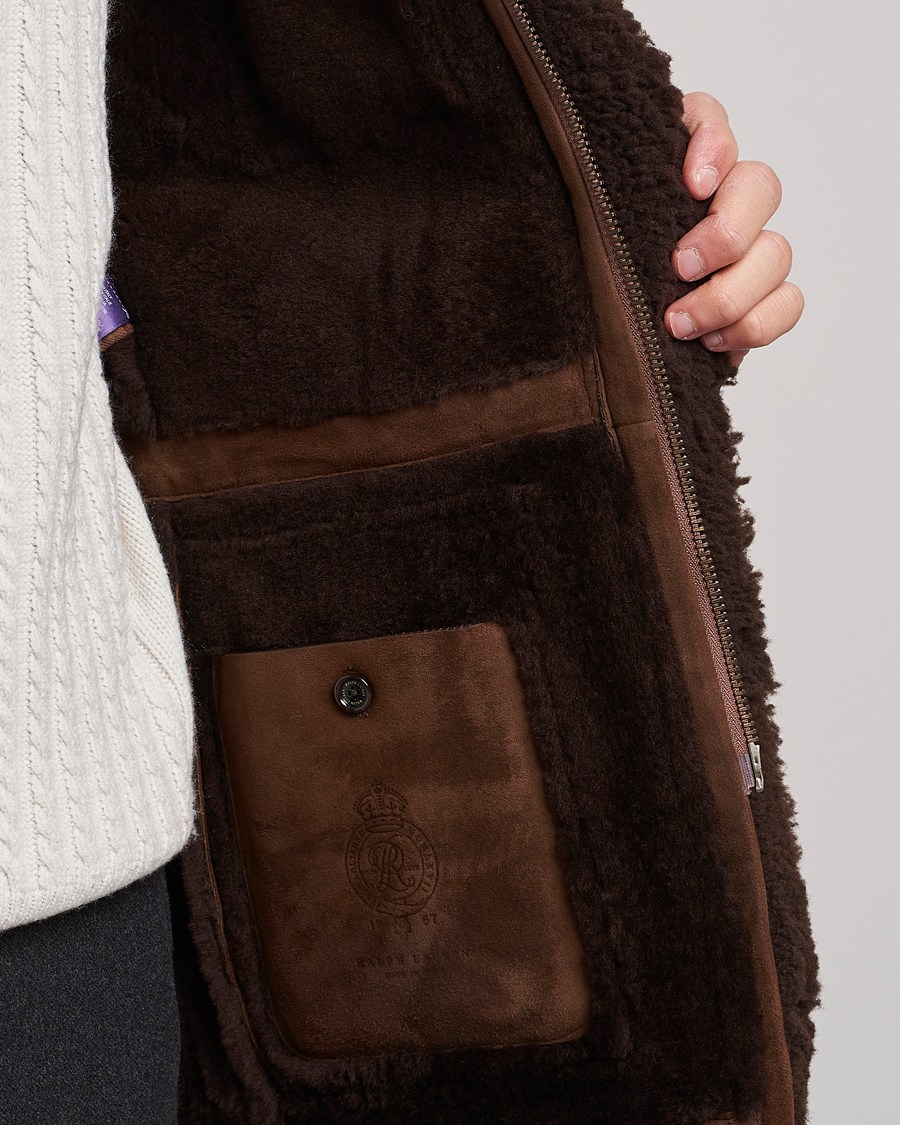 Herre | Jakker | Ralph Lauren Purple Label | Shearling Field Jacket Chestnut
