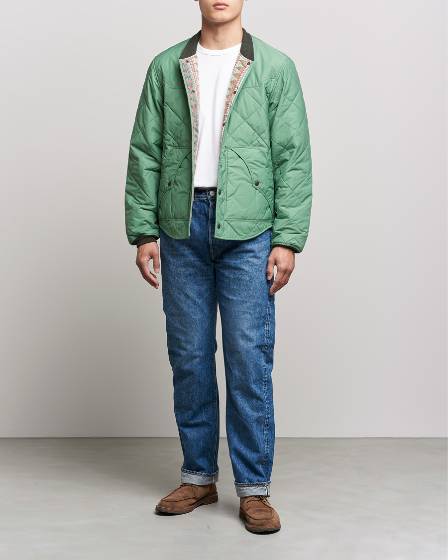 Herre | Jakker | RRL | Helston Quilted Jacket Vintage Turquoise