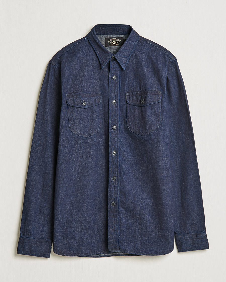 Herre | Skjorter | RRL | Preston Denim Work Shirt Rinse Wash