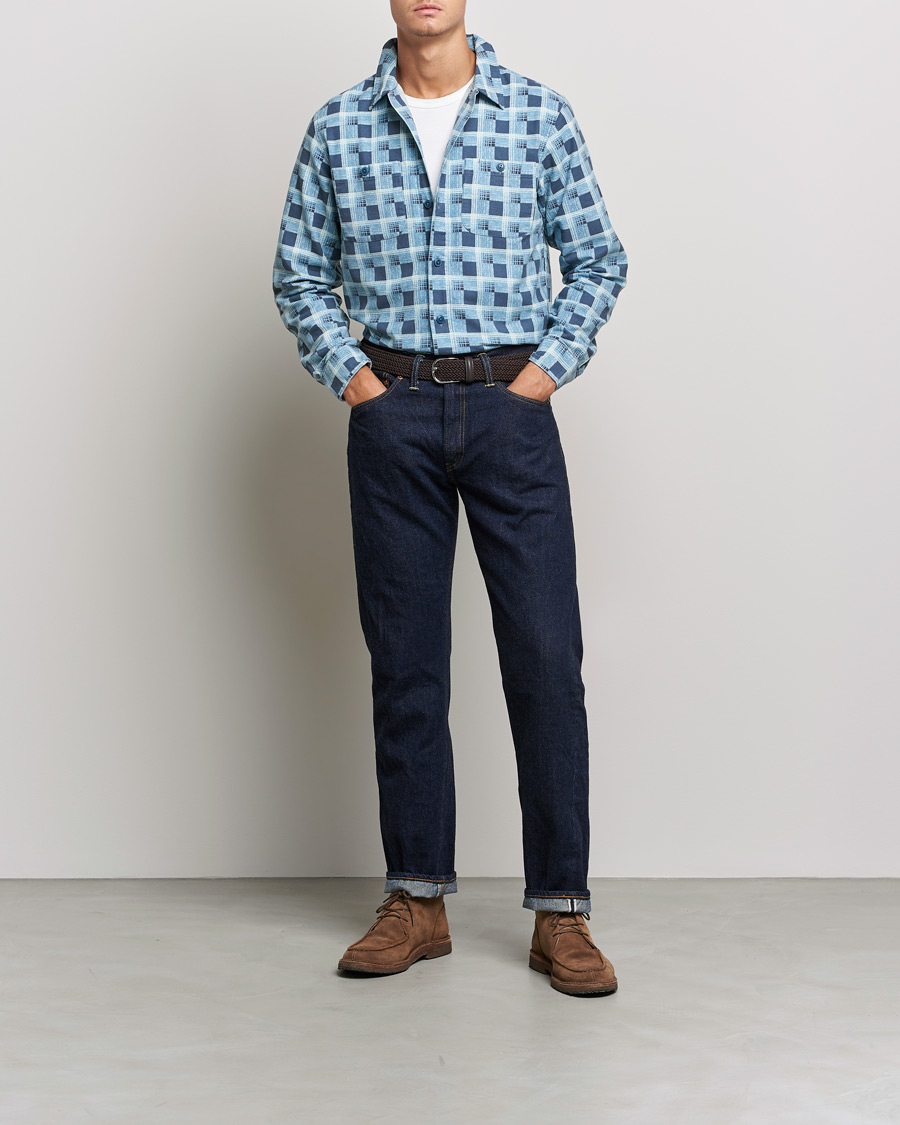 Herre | Skjorter | RRL | Universal Camp Shirt Blue Check