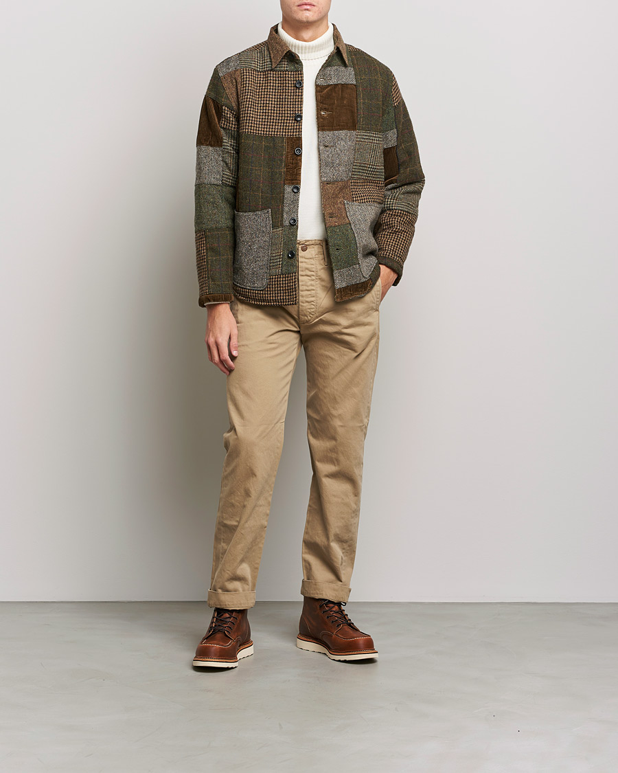 Herre | Skjorter | RRL | Townsend Patchwork Overshirt Tan