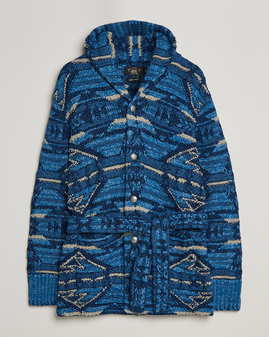 Herre | Gensere | RRL | Ranch Shawl Collar Cardigan Indigo Multi