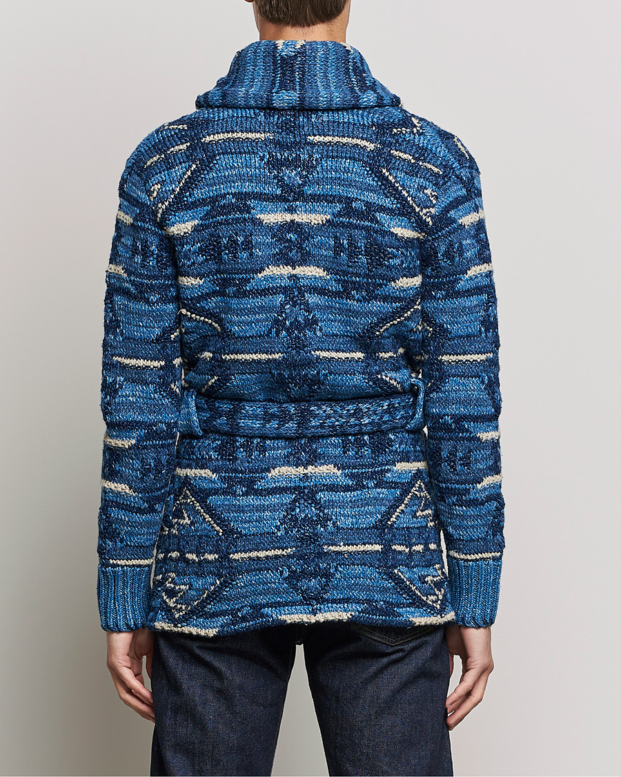 Herre | Gensere | RRL | Ranch Shawl Collar Cardigan Indigo Multi