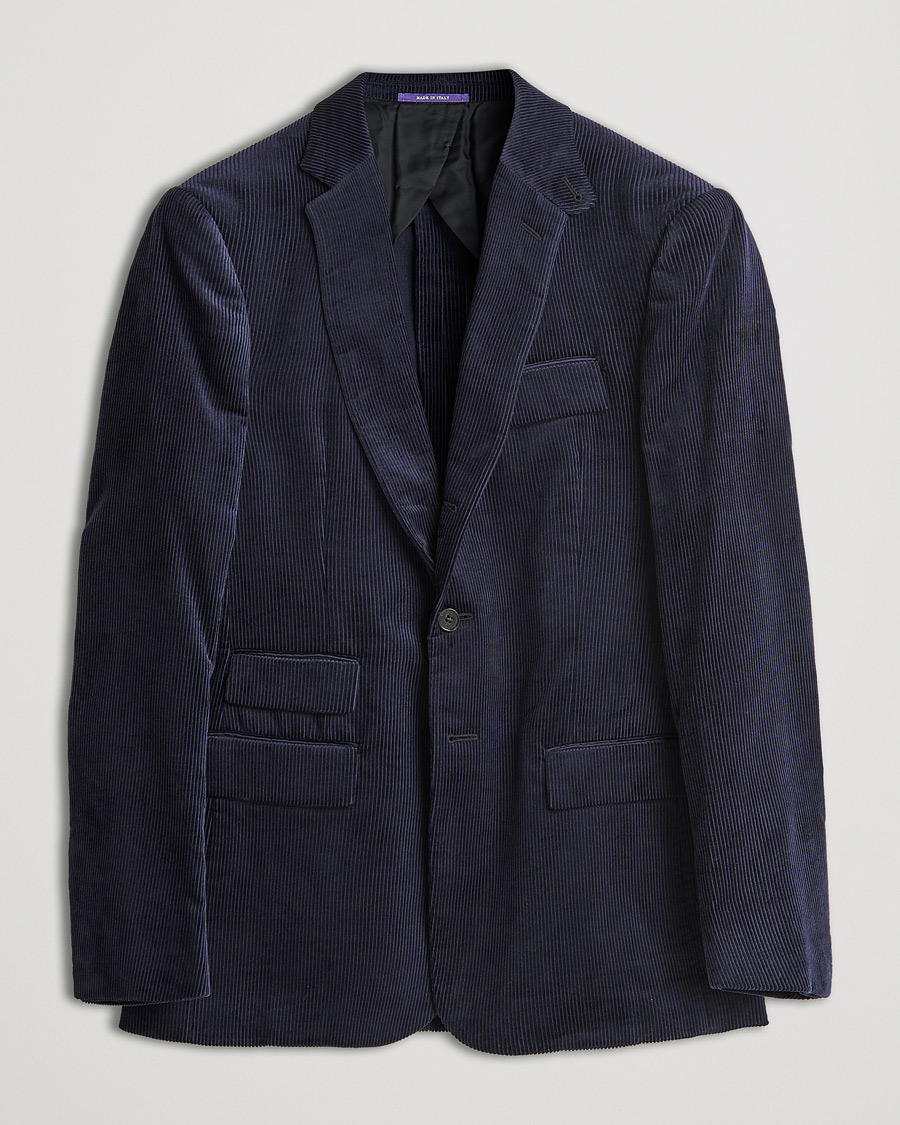Herre | Dressjakker | Ralph Lauren Purple Label | Wale Corduroy Blazer Chairman Navy