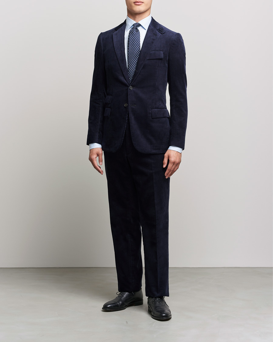 Herre | Dressjakker | Ralph Lauren Purple Label | Wale Corduroy Blazer Chairman Navy