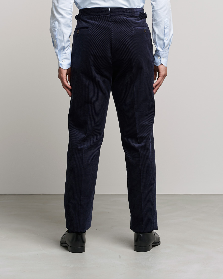 Herre | Bukser | Ralph Lauren Purple Label | Wale Corduroy Trousers Chairman Navy