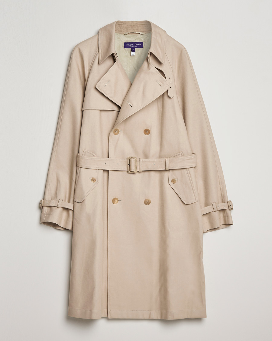 Herre | Jakker | Ralph Lauren Purple Label | Classic Trench Coat Khaki Stone