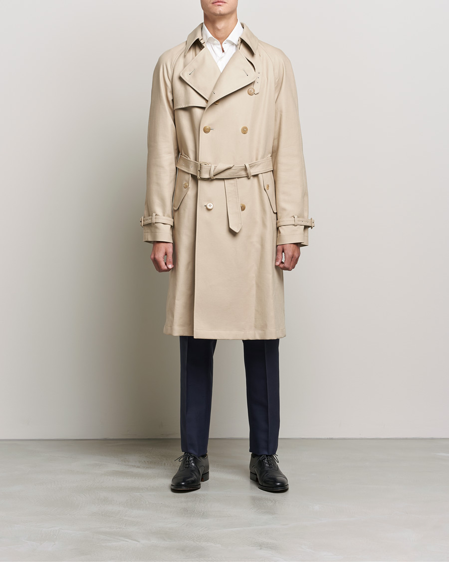 Herre | Jakker | Ralph Lauren Purple Label | Classic Trench Coat Khaki Stone