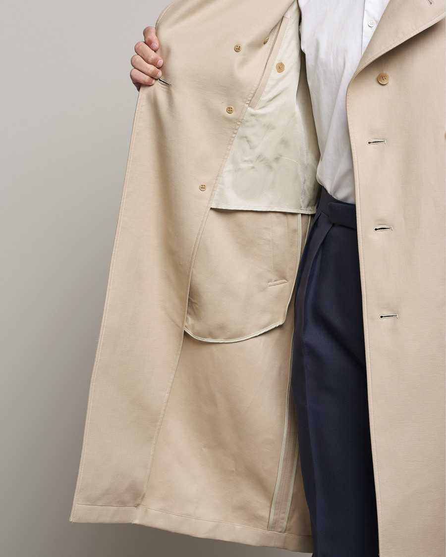 Herre | Jakker | Ralph Lauren Purple Label | Classic Trench Coat Khaki Stone