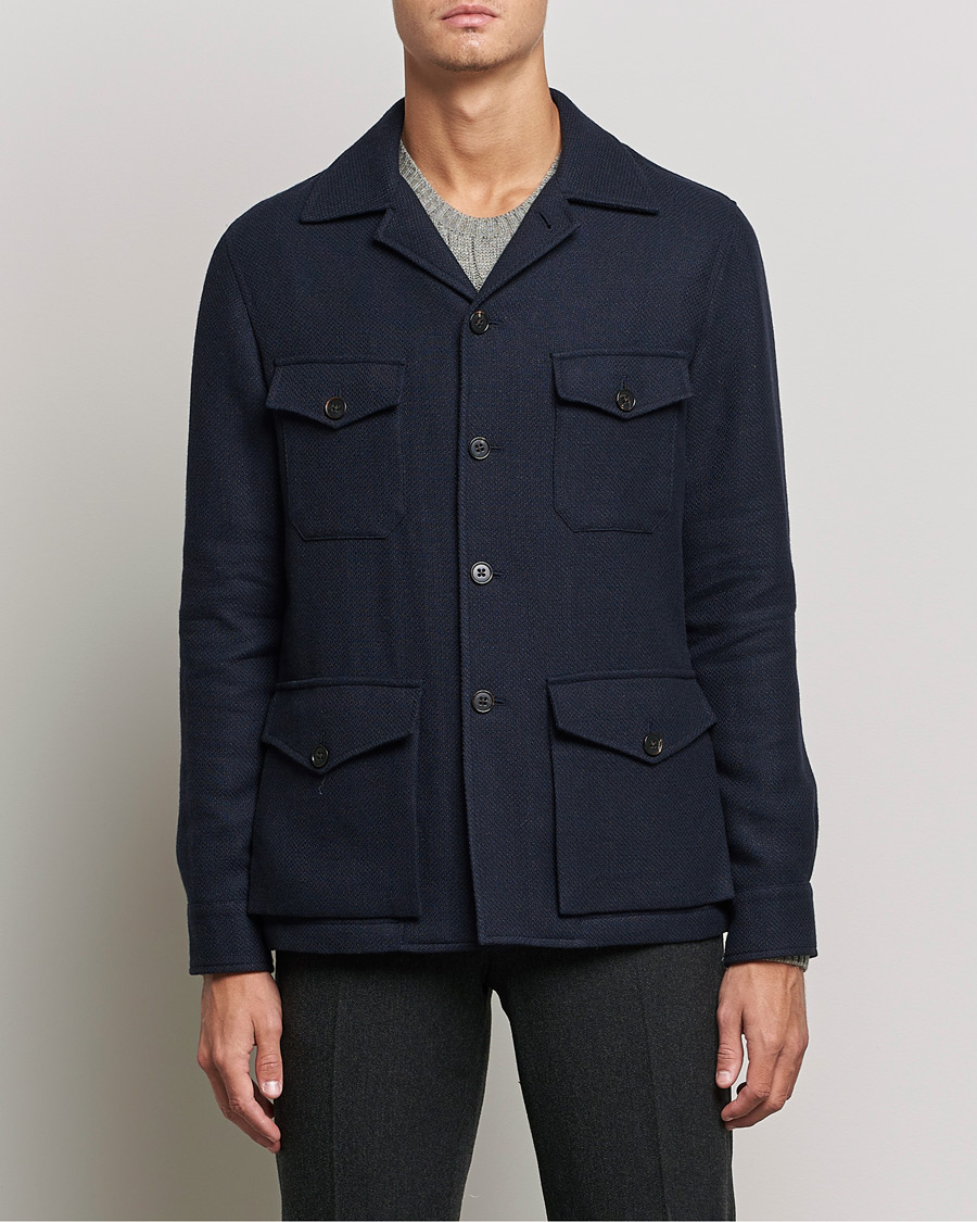 Herre | Jakker | Ralph Lauren Purple Label | Snowden Tweed Field Jacket Navy